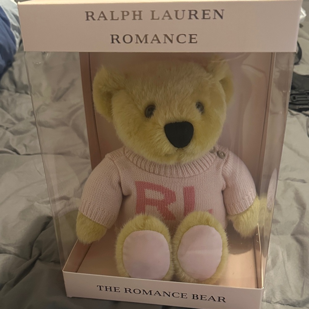 Ralph Lauren Yellow Teddy Bear with Pink Sweater
